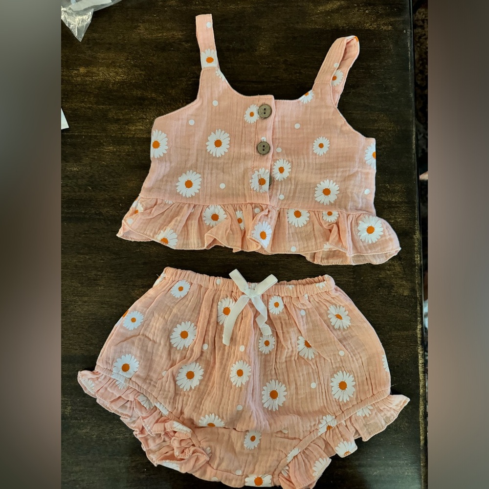 Toddler Girls Clothes Halter Crop Cami Daisy Tank Tops Floral Shorts Bloomers